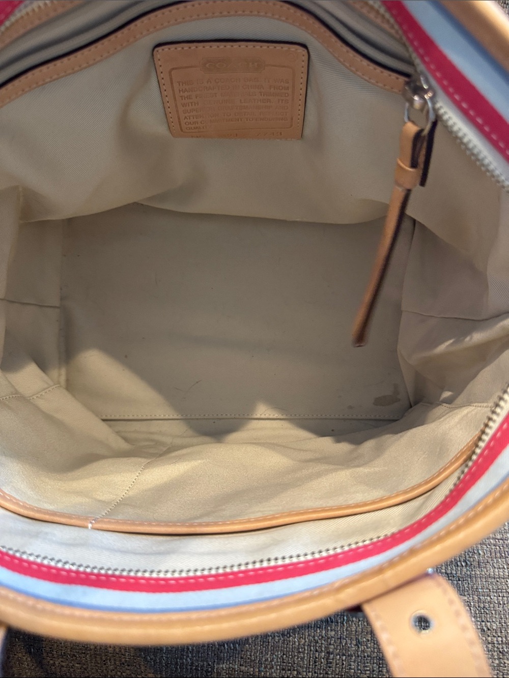 Coach vintage Hampton multicolor canvas tote bag & wristlet wallet with hangtag - Picture 7 of 12